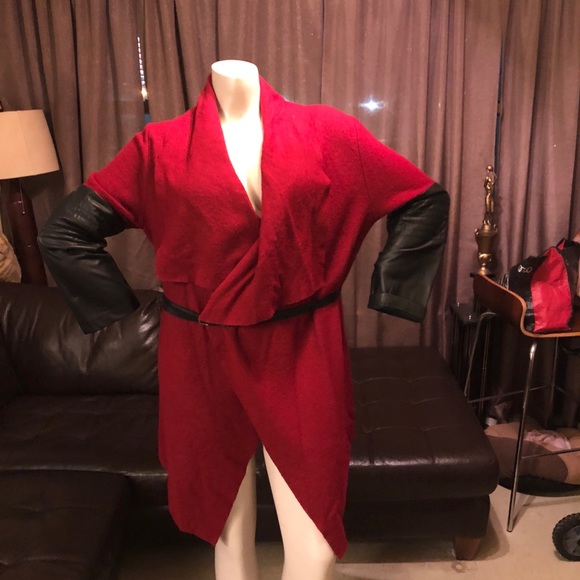 BB Dakota Sweaters - B.B. Dakota Red Flyaway  Sweater Jacket Sz 1X